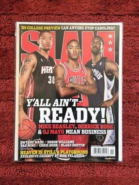 Slam Magazine Nov. 2008 Issue 122 rookies Beasley & Derrick Rose & OJ Mayo